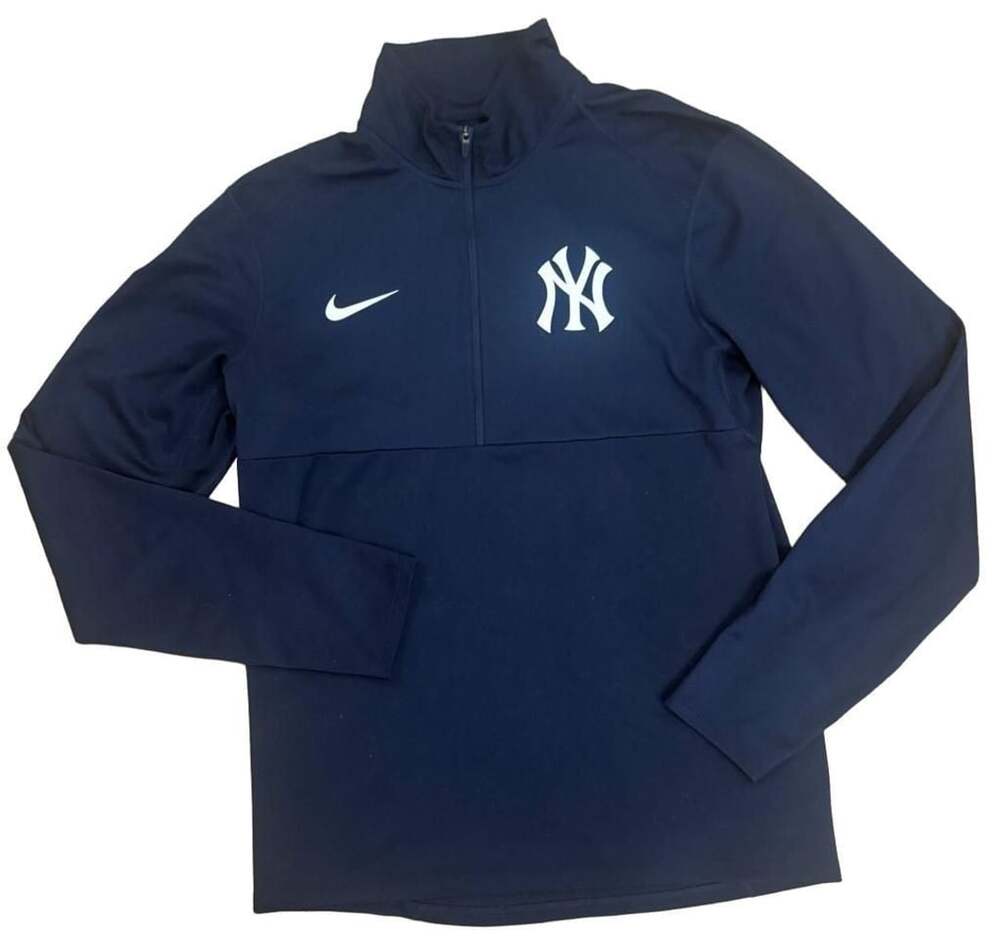 New York Yankees Nike Dri-Fit Quarter Zip Navy Blue Pullover Men's Size Small